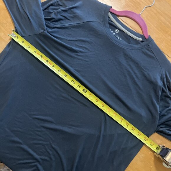 Free Fly Men’s Shirt Sz XL BlueLong Sleeve Performance Bamboo Blend Lightweight - Picture 3 of 8